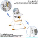 Ver imagem 4 de Cadeira Alta De Bebe Para Alimentação Refeição Até 23 Kg Nick Dino Galzerano