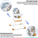 Ver imagem 2 de Cadeira Alta De Bebe Para Alimentação Refeição Até 23 Kg Nick Dino Galzerano