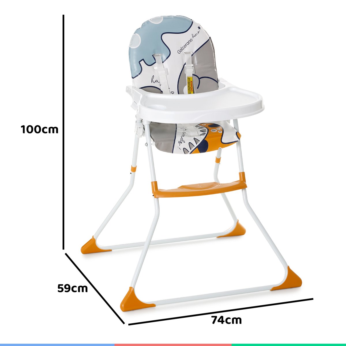 Cadeira Alta De Bebe Para Alimentação Refeição Até 23 Kg Nick Dino Galzerano - 6