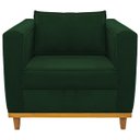 Ver imagem 5 de Kit Sofá 2 Lugares e Poltrona Europa Suede Verde Doce Sonho Móveis