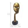 Escultura Estátua Máscara Face Mão no Rosto 36 Cm:dourado Envelhecido - 2