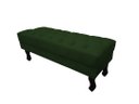 Ver imagem 1 de Recamier Luis Xv Capitonê Retrô 120cm Suede Verde Pés Madeira Ms Decor
