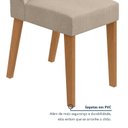 Ver mais imagens de Kit 4 Cadeiras de Jantar Estofadas Luar Marrom Amêndoa/Rinzai Bege
