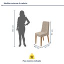 Ver imagem 3 de Kit 4 Cadeiras de Jantar Estofadas Luar Marrom Amêndoa/Rinzai Bege