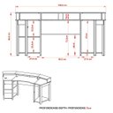 Ver imagem 3 de Mesa para Computador Gamer Espaço para 2 Monitores e Cpu Preto/Vermelho