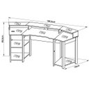 Ver imagem 2 de Mesa para Computador Gamer Espaço para 2 Monitores e Cpu Preto/Vermelho