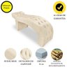 Maca Estofada Capitonê Clínica Salão Estética Suede Eduarda:Bege - 4