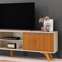 Ver imagem 5 de Rack Gaia 1,80m para Tv 75" com 2 Portas Mavaular:naturalle/off