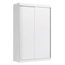 Ver imagem 2 de Guarda Roupa Solteiro 2 Portas de Correr 2 Gavetas com Cabideiros e Prateleiras 131x202x52cm