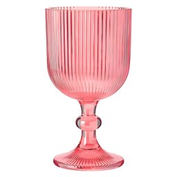 Jogo com 6 Taças Versalhes de Vidro Rosa de Agua ou Suco 390ml - 3