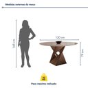 Ver imagem 3 de Conjunto Sala de Jantar 6 Lugares Redonda Tampo 120cm Vidro/MDF Mesa e Cadeiras Barcelona Yescasa
