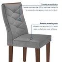 Ver imagem 6 de Conjunto Sala de Jantar 6 Lugares Redonda Tampo 120cm Vidro/MDF Mesa e Cadeiras Barcelona Yescasa