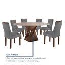 Ver mais imagens de Conjunto Sala de Jantar 6 Lugares Redonda Tampo 120cm Vidro/MDF Mesa e Cadeiras Barcelona Yescasa