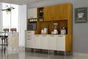 Ver imagem 5 de Armário 9 Portas 2 Gavetas Frisado New Lexus - CHF Móveis:Cinamomo/Off White Acetinado
