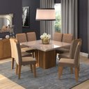 Ver imagem 1 de Conjunto Sala de Jantar Mesa Ana e 8 Cadeiras Tais Cimol