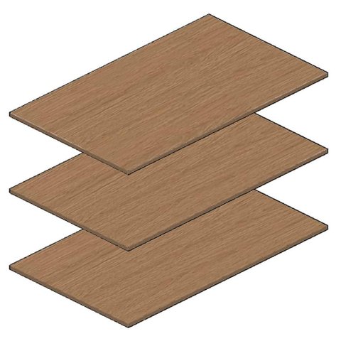 Kit 3 Prateleiras para Modulo 2 Portas 841mm Setiba Carvalho