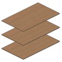Ver imagem 1 de Kit 3 Prateleiras para Modulo 2 Portas 841mm Setiba Carvalho