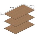 Ver imagem 2 de Kit 3 Prateleiras para Modulo 2 Portas 841mm Setiba Carvalho