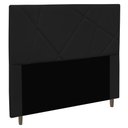 Ver imagem 1 de Cabeceira Cama Box Casal King Size Mali 195cm Corano Preto - Abmaza
