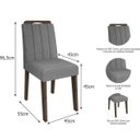 Ver imagem 4 de Conjunto Sala de Jantar Mesa Rafaela 6 Cadeiras Elisa Cimol