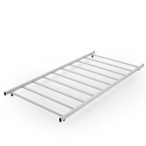 Cama Auxiliar Solteiro em Aço Industrial com Rodízios