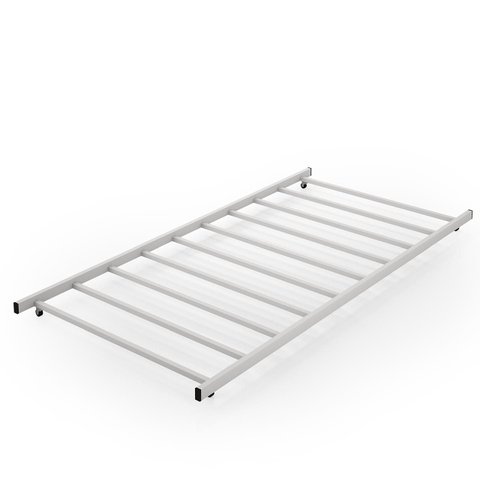 Cama Auxiliar Solteiro em Aço Industrial com Rodízios