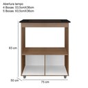 Ver imagem 2 de Balcão Gabinete de Cozinha para Fogão Cooktop e Forno Micro-ondas Elisa Savana Preto Moblis