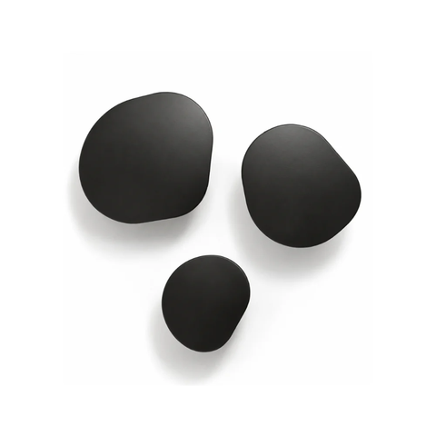 Conjunto de 3 Ganchos Orgânicos Cor:Preto