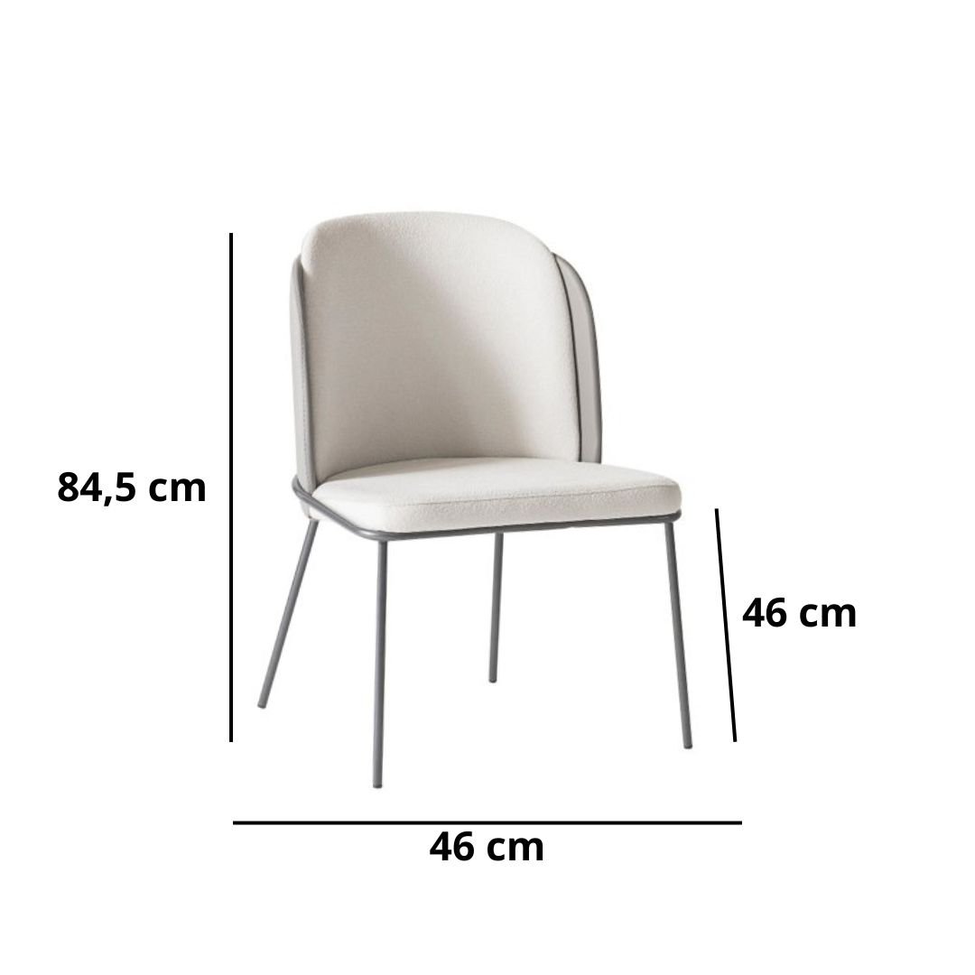 Kit 6 Cadeiras Tay Para Sala de Jantar ou Espaço Gourmet-Tecido-Costas Linho 60-Frente Linho 22 GAT  - 4