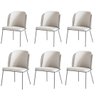Kit 6 Cadeiras Tay Para Sala de Jantar ou Espaço Gourmet-Tecido-Costas Linho 60-Frente Linho 22 GAT  - 1