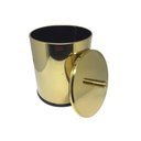 Ver imagem 2 de Kit 2 Lixeiras Dourada Aço Inox 3l Fineza