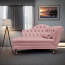 Ver imagem 2 de Recamier Sofá Esquerdo Larissa 120cm Sala Veludo Rosa Nude - Incasa Decor