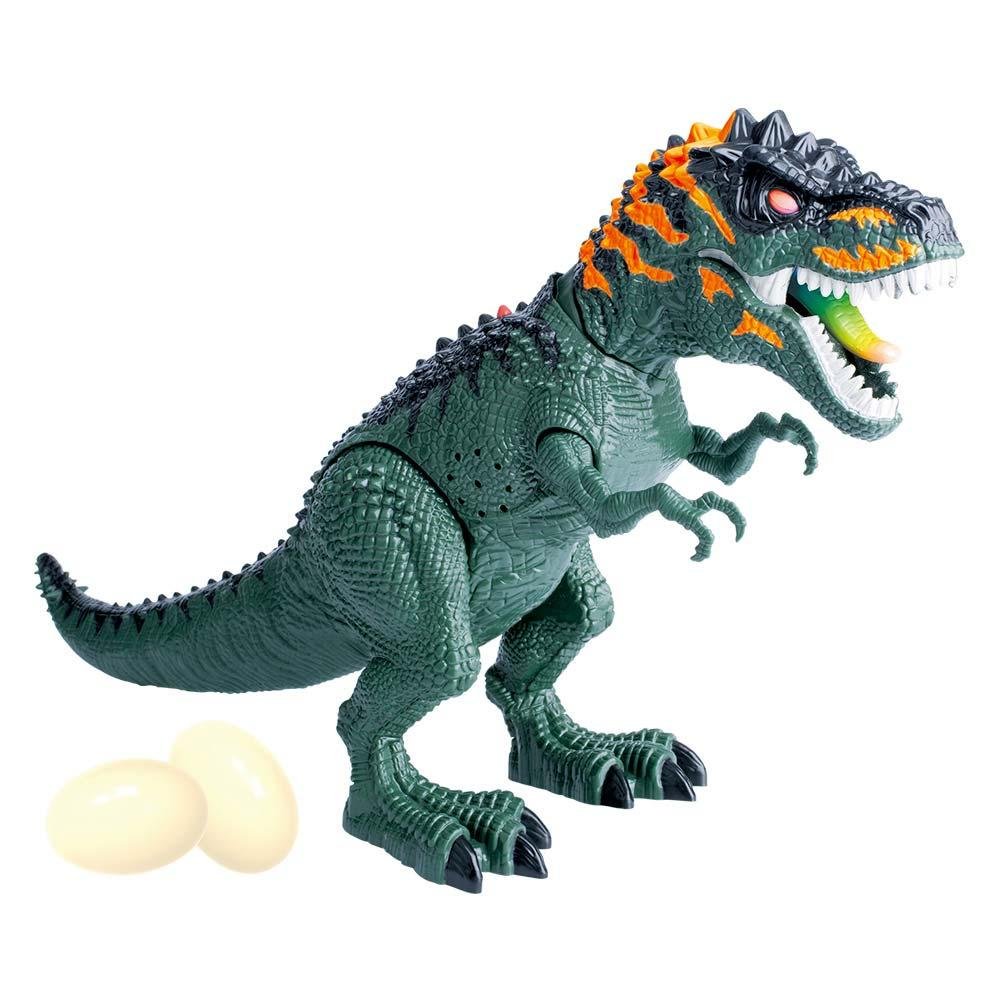 Figura Eletrônica - Dinossauro - Tiranossauro - Verde - DM Toys - 4