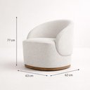 Ver imagem 4 de Kit 4 Poltronas Decorativa Premium Orgânica para Recepção e Clinicas em Bouclê Italiano Off
