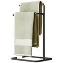Ver imagem 1 de Porta Toalha Toalheiro Duplo Lovell Bancada Lavabo Preto DHom