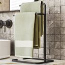 Ver imagem 2 de Porta Toalha Toalheiro Duplo Lovell Bancada Lavabo Preto DHom
