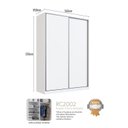 Ver imagem 3 de Guarda-Roupa Solteiro 2 Portas de Correr 3 Gavetas Aura Branco