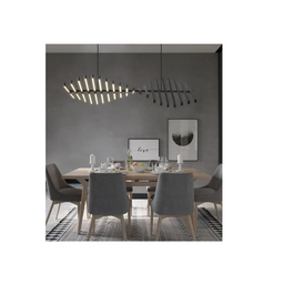 Lustre de Led Luminária Moderna Espinha de Peixe 3 Cores Controle Remoto 100w - Brinovar - 3
