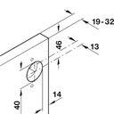 Ver imagem 3 de Conjunto 02 Dobradiças 40mm 95º de Embutir para Porta Escamoteável 19 a 32mm Hafele 01 Kit