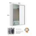 Ver imagem 3 de Guarda-Roupa Solteiro 2 Portas de Correr 1 com Espelho 3 Gavetas Aura Branco