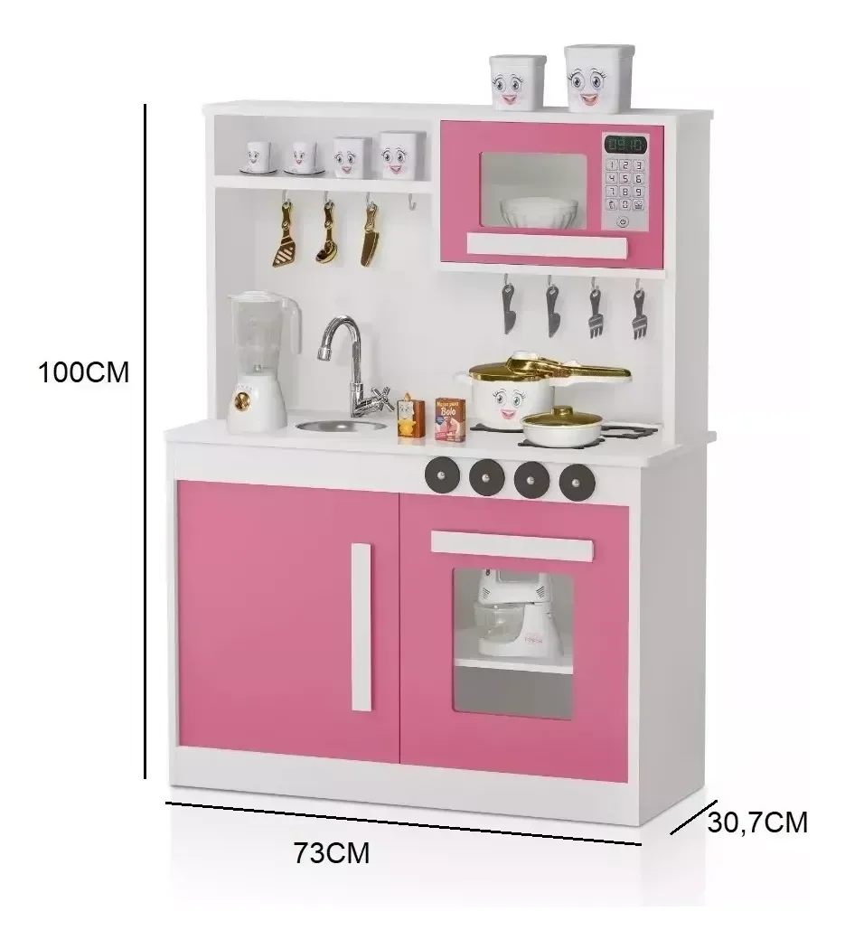 Ver imagem 6 de Armário Cozinha Infantil com Fogão e Micro-ondas para Crianças
