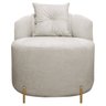 Cadeira Decorativa Orgânica Grecia com Pés em Metal Bouclê Bege Sofa Store - 2