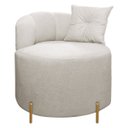 Ver imagem 1 de Cadeira Decorativa Orgânica Grecia com Pés em Metal Bouclê Bege Sofa Store