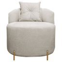 Ver imagem 2 de Cadeira Decorativa Orgânica Grecia com Pés em Metal Bouclê Bege Sofa Store