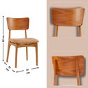 Ver imagem 3 de Conjunto Sala de Jantar Mesa Venus Tampo 220cm Laminado Barril e 8 Cadeiras Viena Gold
