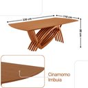 Ver imagem 4 de Conjunto Sala de Jantar Mesa Venus Tampo 220cm Laminado Barril e 8 Cadeiras Viena Gold