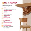 Ver imagem 7 de Conjunto Sala de Jantar Mesa Venus Tampo 220cm Laminado Barril e 8 Cadeiras Viena Gold