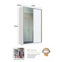 Ver imagem 3 de Guarda-Roupa Infantil 2 Portas de Correr 1 com Espelho 3 Gavetas Elara Branco