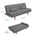 Ver imagem 6 de Sofá Cama Silver Linho Cinza Grafite 1,92 - Speciale Home