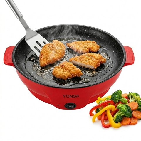 Frigideira Eletrica Portatil Grill Antiaderente 22cm 220V